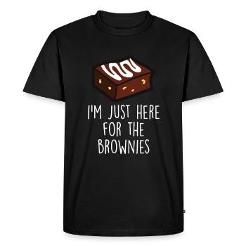 Brownie Food Bake Funny Brownies Lover Baker - T-shirt Premium bio Homme - noir - Devant - Nico (187cm)
