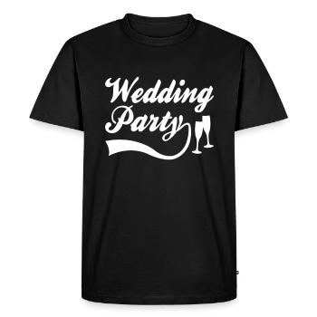 Fête de mariage - T-shirt Premium bio Homme - noir - Devant - Nico (187cm)