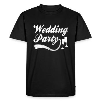 Fête de mariage - T-shirt Premium bio Homme - noir - Devant - Nico (187cm)