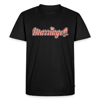 Lettrage de mariage - T-shirt Premium bio Homme - noir - Devant - Nico (187cm)