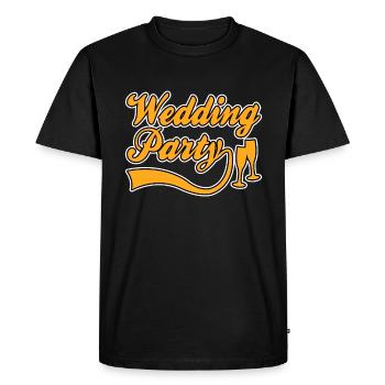 Fête de mariage - T-shirt Premium bio Homme - noir - Devant - Nico (187cm)