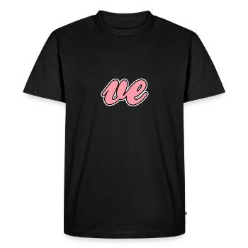 Love Love Team Shirt - Men's Premium Organic T-Shirt - black - Front - Nico (187cm)