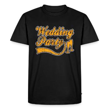 Fête de mariage - T-shirt Premium bio Homme - noir - Devant - Nico (187cm)
