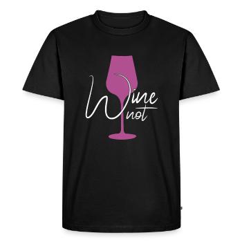 drôle de dicton de vin - T-shirt Premium bio Homme - noir - Devant - Nico (187cm)