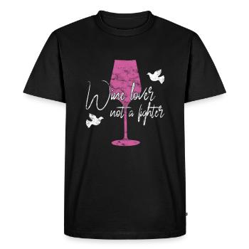 Vin Paix Dicton - T-shirt Premium bio Homme - noir - Devant - Nico (187cm)