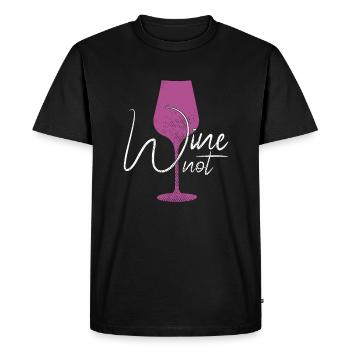 lustiger Wein Spruch - Männer Premium Bio T-Shirt - Schwarz - Vorne - Nico (187cm)