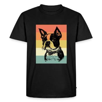 Boston Terrier - T-shirt Premium bio Homme - noir - Devant - Nico (187cm)
