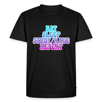Study and Raven - Men's Premium Organic T-Shirt - black - Front - Nico (187cm)
