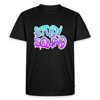 Équipe d’étude - T-shirt Premium bio Homme - noir - Devant - Nico (187cm)