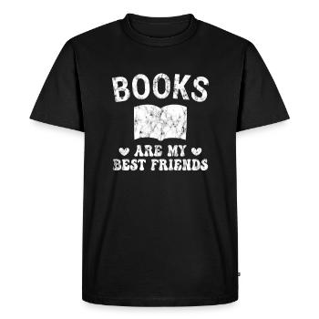 Book lover saying - Men's Premium Organic T-Shirt - black - Front - Nico (187cm)
