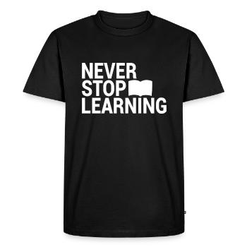 Apprendre à dire - T-shirt Premium bio Homme - noir - Devant - Nico (187cm)