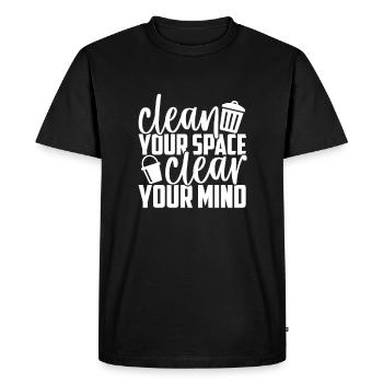 Cleaning Lover Femmes Hommes Ménage Femme de ménage - T-shirt Premium bio Homme - noir - Devant - Nico (187cm)
