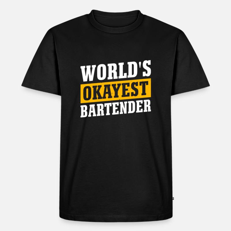 Waitress Bartender Waiter Server - Men's Premium Organic T-Shirt - black