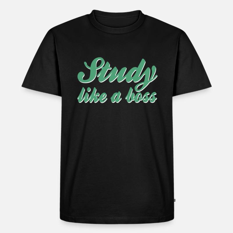 Studieren Spruch - Männer Premium Bio T-Shirt - Schwarz