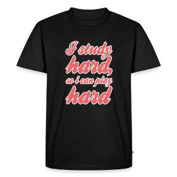 Étude Dire - T-shirt Premium bio Homme - noir - Devant - Nico (187cm)