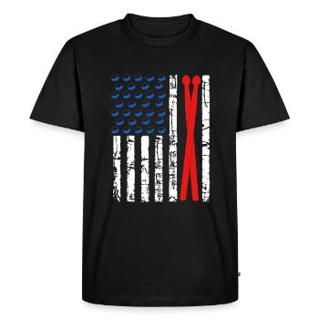 Drums Quote Drummer Music Band Drum Musician - Men's Premium Organic T-Shirt - black - Front - Nico (187cm)