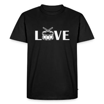 Drums Quote Drummer Music Band Drum Musician - Men's Premium Organic T-Shirt - black - Front - Nico (187cm)