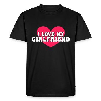 J’aime ma copine - T-shirt Premium bio Homme - noir - Devant - Nico (187cm)