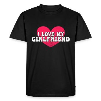 J’aime ma copine - T-shirt Premium bio Homme - noir - Devant - Nico (187cm)