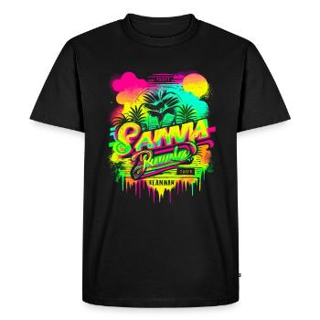 Retro Summer - Men's Premium Organic T-Shirt - black - Front - Nico (187cm)
