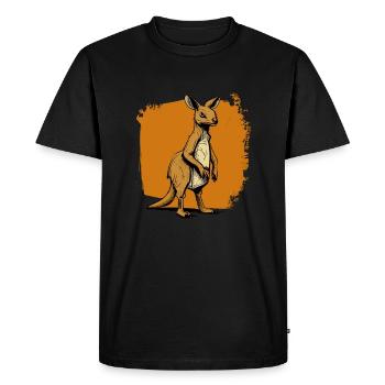Style de bande dessinée kangourou - T-shirt Premium bio Homme - noir - Devant - Nico (187cm)