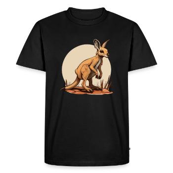 Style de bande dessinée kangourou - T-shirt Premium bio Homme - noir - Devant - Nico (187cm)