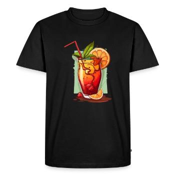 Cocktail - Men's Premium Organic T-Shirt - black - Front - Nico (187cm)