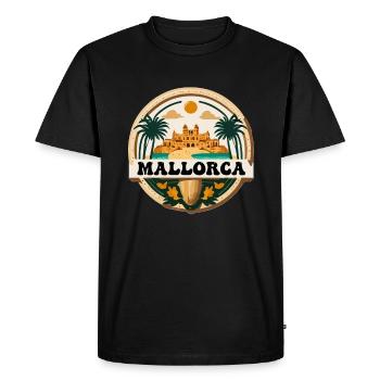 Logo de Majorque - T-shirt Premium bio Homme - noir - Devant - Nico (187cm)