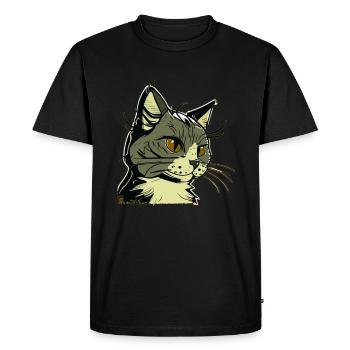 Chat dans le style comique - T-shirt Premium bio Homme - noir - Devant - Nico (187cm)