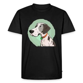 Chien dans le style comique - T-shirt Premium bio Homme - noir - Devant - Nico (187cm)