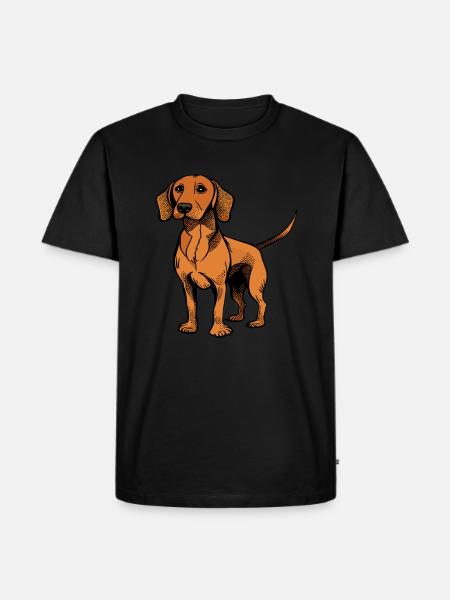 Dog in comic style - Men's Premium Organic T-Shirt - black
