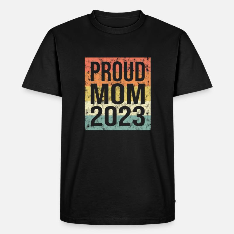 stolze Mama Retro 2023 - Männer Premium Bio T-Shirt - Schwarz
