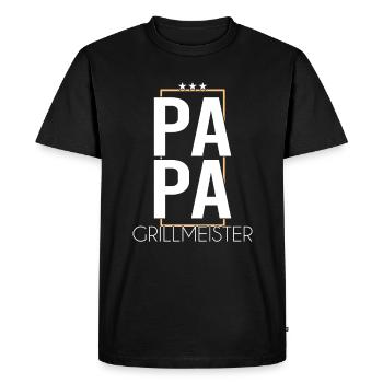 Papa Grillmeister - T-shirt Premium bio Homme - noir - Devant - Nico (187cm)