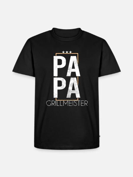 Papa Grillmeister - Men's Premium Organic T-Shirt - black