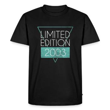 Édition limitée 2003 - T-shirt Premium bio Homme - noir - Devant - Nico (187cm)