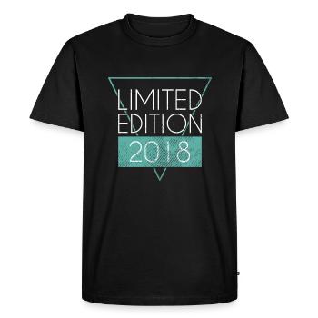 Limited Edition 2018 - Men's Premium Organic T-Shirt - black - Front - Nico (187cm)