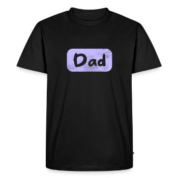 Bouclier de lettrage de papa - T-shirt Premium bio Homme - noir - Devant - Nico (187cm)