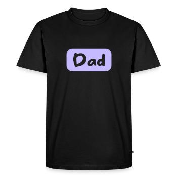 Bouclier de lettrage de papa - T-shirt Premium bio Homme - noir - Devant - Nico (187cm)