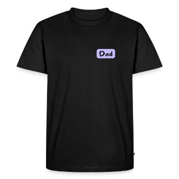 Bouclier de lettrage de papa - T-shirt Premium bio Homme - noir - Devant - Nico (187cm)