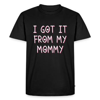 From Mama Gift - Men's Premium Organic T-Shirt - black - Front - Nico (187cm)