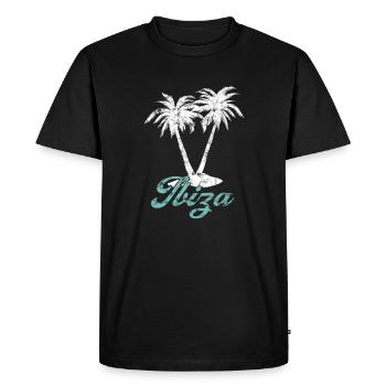 Ibiza - Men's Premium Organic T-Shirt - black - Front - Nico (187cm)