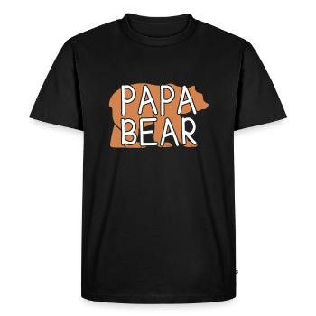 Papa bear - Men's Premium Organic T-Shirt - black - Front - Nico (187cm)
