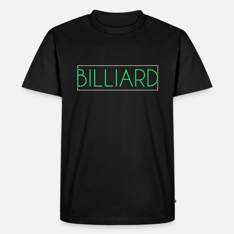 Billiard Schriftzug - Männer Premium Bio T-Shirt - Schwarz