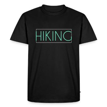 Hiking lettering - Men's Premium Organic T-Shirt - black - Front - Nico (187cm)
