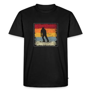 Snowboarding Retro - Men's Premium Organic T-Shirt - black - Front - Nico (187cm)
