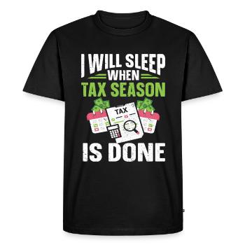 Saison des impôts Journée de l’impôt sur les dons de comptables CPA - T-shirt Premium bio Homme - noir - Devant - Nico (187cm)