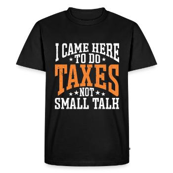 Saison des impôts Journée de l’impôt sur les dons de comptables CPA - T-shirt Premium bio Homme - noir - Devant - Nico (187cm)
