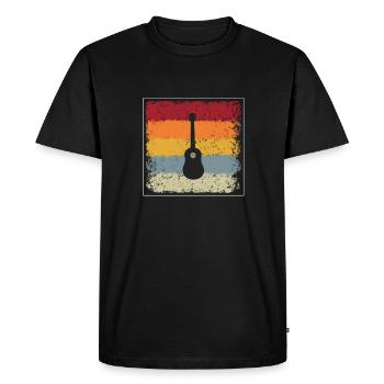 Guitare Rétro - T-shirt Premium bio Homme - noir - Devant - Nico (187cm)