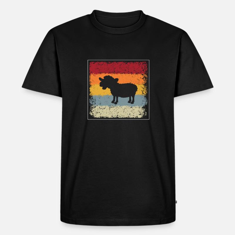 Schaaf Retro - Männer Premium Bio T-Shirt - Schwarz