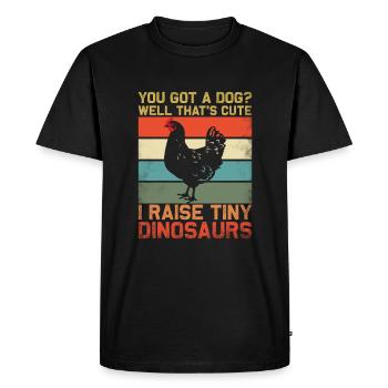 Éleveur de poulet Chuchoteur de poulet Animal de ferme - T-shirt Premium bio Homme - noir - Devant - Nico (187cm)